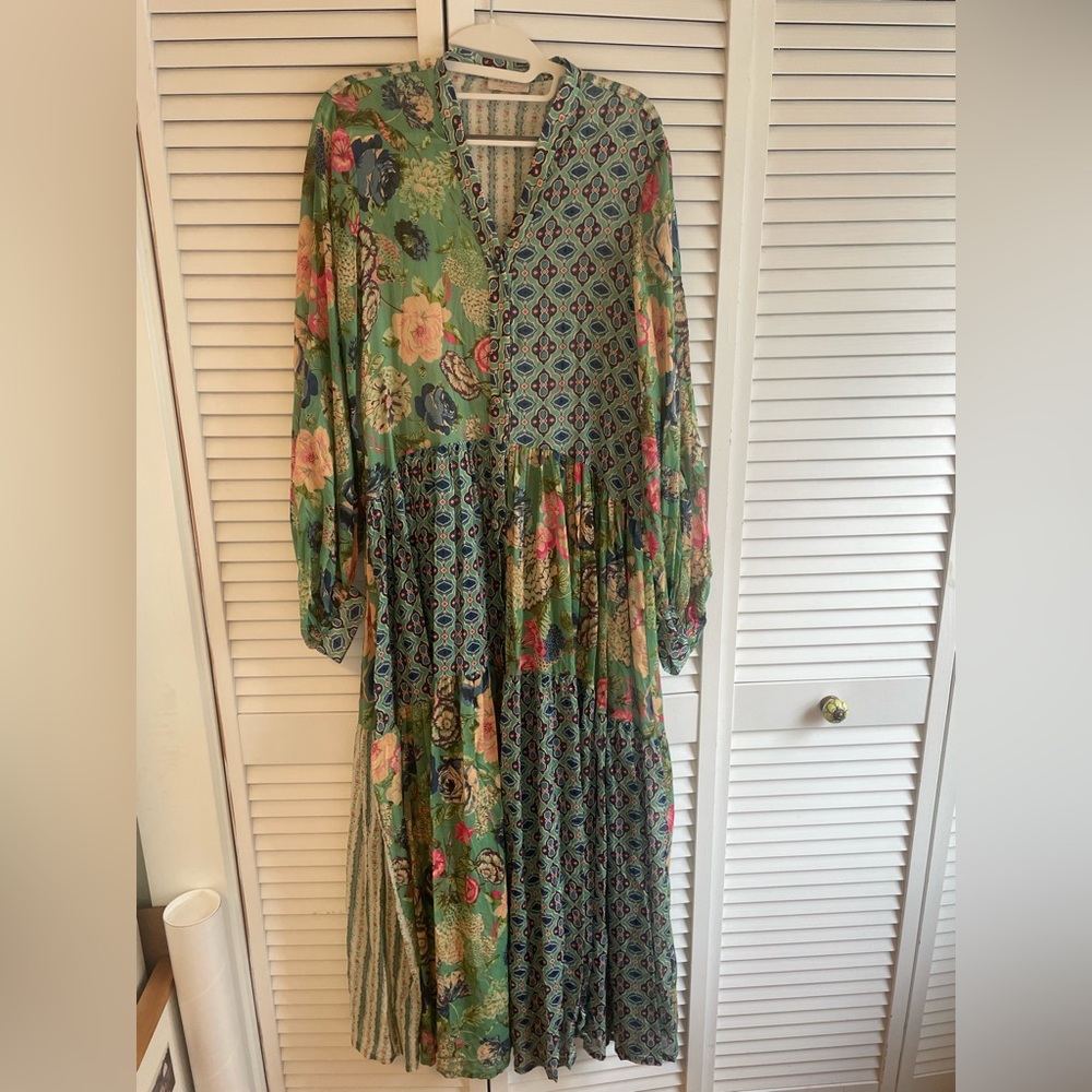 Arjuna Collection made in Italy 100% cotton maxi dress size Small. NWOT